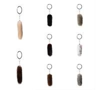 Generisch 8 Stück Mini Tail Fuchsschwanz Anhänger,Fell Schwanz Keychain Fuchs Schlüsselanhänger Tasche Zusätze Auto Schlüsselketten Anhänger Weich Flaumig Fox Tail Handtasche Dekoration