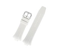 Generisch 9 mm Fluorkautschuk FKM Uhrenarmband Schnellverschluss Armband Wasserdichtes Kompatibel mit CITIZEN NJ0150 NJ0151ME(White)