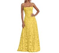 Generisch Abendkleid Damen Lang, Brautjungfernkleider mit Floralem Jacquard, Lange Kleider für Hochzeit, Elegantes Spaghettiträger Ballkleid, Langes Kleid für Hochzeitsgast, Abschlusskleid Abiball