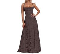 Generisch Abendkleid Damen Lang, Brautjungfernkleider mit Floralem Jacquard, Lange Kleider für Hochzeit, Elegantes Spaghettiträger Ballkleid, Langes Kleid für Hochzeitsgast, Abschlusskleid Abiball