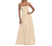 Generisch Abendkleid Damen Lang, Brautjungfernkleider mit Floralem Jacquard, Lange Kleider für Hochzeit, Elegantes Spaghettiträger Ballkleid, Langes Kleid für Hochzeitsgast, Abschlusskleid Abiball