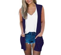 Generisch Ärmellose Weste Damen Elegant, Ärmellose Strickweste Damen Leicht