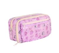 Generisch Aesthetic Pencil Pouch, Animal Pattern Stationery Pen Case, 8.46x3.35x4.92 Inches 9 Compartments Cosmetic Bag with Zipper, Ideal for Girls Boys Kids and Travel Storage Use
