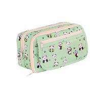 Generisch Aesthetic Pencil Pouch, Animal Pattern Stationery Pen Case, 8.46x3.35x4.92 Inches 9 Compartments Cosmetic Bag with Zipper, Ideal for Girls Boys Kids and Travel Storage Use