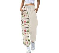 Generisch Alle Meine Bestellungen Anzeigen 2024 Jogginghose Damen Baggy Weihnachts Hose Freizeithose Hohe Taille Sporthose Trainingshose Jogger Pant Sweatpants Mit Taschen Black Friday Angebote 2024