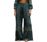 Generisch Angebote Bekleidung Primeday Leinenhose Damen Sommer Lockere Hosen Sommerhose Leicht Hohe Taille Leinen Hose Lang Einfarbig Freizeithose Kurzgröße Casual Strandhose Outlet Shop Sale