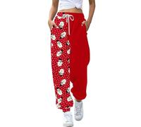 Generisch Angebote des Tages Heute Deal Jogginghose Damen Baggy Weihnachts Hose Freizeithose Hohe Taille Sporthose Trainingshose Jogger Pant Sweatpants Mit Taschen Sale Damen Hosen