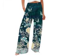 Generisch Angebote des Tages Heute Sale Deal des Tages Heute Weite Sommerhose Damen Leicht Und Luftig High Waist Strandhose Lang Freizeithose Sommer Palazzo Hose Bequem Stoffhose Deal des Tages