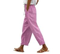 Generisch Angebote Tages Blitzangebote Heute Deals of The Day Leinen Hose Damen Sommer Lässige Kordelzughose Für Frauen Im Frühling Mountainbike Sommerhose Mit Polster Deal des Tages Heute