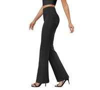 Generisch Anzughose Damen Low Waist Flared Business Hose Bootcut Büro Arbeitshose Weites Bein Geschnitten Hose Stretch Stoffhose Bequem Freizeithose Weich Schlaghose Straight Leg Hosen mit Taschen