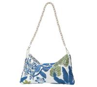 Generisch Auffällige, bestickte Schultertasche, Abendtasche aus weichem Baumwoll Leinenstoff, geräumige Innenhandtasche, perfekt für den Alltag, unverzichtbare Handtasche mit Stickerei