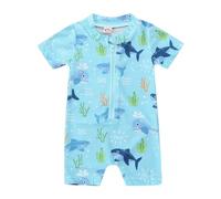 Generisch Baby Badeanzug - Sommer Kleinkind Jungen Mädchen Kurzarm Cartoon Dinosaurier Drucke 1 Stück Bademode Strand Badeanzug Bikini