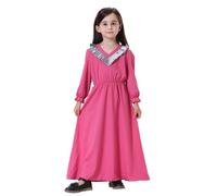 Generisch Baby Mädchen Gebetskleidung Langarm Kleider Elegantes langes Kleid für Teenager-Mädchen ethnische Abaya lässiges süßes Partykleid 12-13 Jahre