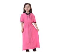 Generisch Baby Mädchen Gebetskleidung Langarm Kleider Elegantes Maxikleid mit Langen Ärmeln für Teenager-Mädchen - lässiges Partykleid bequemes Alltagsoutfit 10-11 Jahre