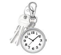 Generisch Backpack Watch, Stylish Round Hanging Timepiece, Carabiner Hook 3.23x1.57x0.28 inches, Portable Mini Clock Accessory for Travel Bags, Outdoor Gear, Men, Women, Friends