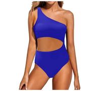 Generisch Badeanzug Damen, Badeanzug Bauchweg Damen, Damen One Shoulder Badeanzug Einteilig Für Damen Badeanzüge Vollständige Abdeckung Schlüsselloch Bademode