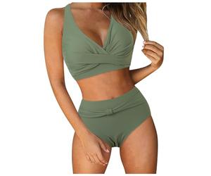 Generisch Badeanzug Damen Bikini Set Curvy blau Bikinioberteile für Shape Tankini Oberteil mit Bein große Oberweite Cup Hawaii Hemd bauchweg Grosse grössen mädchen 152 türkis Cups mollige sportlich