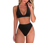 Generisch Badeanzug Damen Bikinis für sexy Bikini Set schwarz XL Schwimmanzug Sport mit bügeln trendyol Tankini große größen 52/54 Hawaii Hemd bauchweg asymmetrisch Hose Shorts