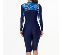 Generisch Badeanzug Frauen,LangäRmliger GanzköRper-Neoprenanzug FüR Damen Zum Surfen Tauchen Und Schnorcheln Lsf 50+ Sonnenschutz Stretch-Stoff ReißVerschluss Vorne