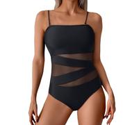 Generisch Badeanzug hochgeschlossen Shape Badeanzug Damen Damen Bikinioberteile für Hawaii kostüm Bikini Shorts mit Cups große größen