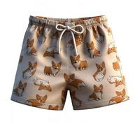 Generisch Badehose für Jungen mit Netzfutter für Komfort beim Schwimmen am Strand im Pool (Khaki, 11-12 Years)