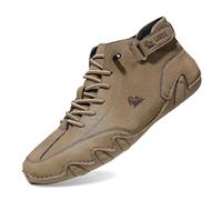 Generisch barfussschuhe Herren Leder Herren Sommerschuhe Barfußschuhe Sneaker Damen Gesundheitsschuhe Leder Italienische Schuhe Outdoor Orthopädische Arbeitsschuhe S3 Leichte Braun 47