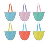 Generisch Beach Bag - 6 Piece Foldable Sandproof Large Swim Handbag Set, Portable Travel Tote for Women Girls Teens Kids Family Cruise Boat Vacation Leisure Outdoor Pool Carry