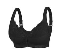 Generisch Bequeme Knopfleiste Vorne BHS Damen Maple-BHS mit Vorderverschluss aus Baumwolle, Nahtloser Vollschalen Underwireless，Soft BH Bustier Damen Große Brüste