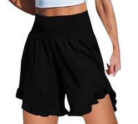 Generisch Bestellungen 2025 Kurze Hose Damen Sommer Shorts Sommer 2025 Aus Baumwolle Leinen Formende Taille Unregelmäßiger Saum Lässige Aus Baumwolle Leinen Für Frauen Split Tagesangebote Heute