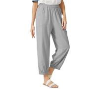 Generisch Bestellungen 2025 Meine Bestellungen Leichte Sommerhose Damen Sommerhose Elastische Taille Baumwolle Leinen Yoga Cropped Pants Hose Rot Elegant Alle Meine Bestellungen Anzeigen 2025