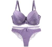 Generisch BH Set Damen Mit BüGel Und Slip, Push Up BH Set, BH Damen Mit BüGel GroßE GrößEn UnterwäSche Set Frauen BH Und Slip Lingerie Atmungsaktiv Unterhosen Tanga Dessous Sets