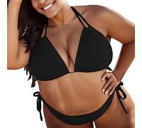 Generisch Bikini Damen bauchweg Grosse grössen Oberteil Triangle große brüste Push up schwarz perioden Bikinihose zum Schwimmen Badeanzug Einteiler mit integriertem BH Sport Bikinis für Set