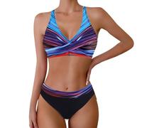 Generisch Bikini Damen Set mit bügel bauchweg Push up high Waist Bikinihose Badeanzug Long Tankini große größen 54 Bikinihosen für 52/54 Latzhosen schwarz Oberteil brüste 85e Thong sexy String