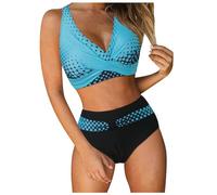 Generisch Bikini Oberteil schwarz Damen Sport Set bademode bauchweg Badeanzug Shape hochgeschlossen mädchen 152 türkis badekleid bügel BH Push up hoher Beinausschnitt mit Bein strandhemd