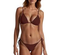 Generisch Bikini Push Up, Damen Badeanzug, Bikini Badeanzug FüR Damen Schwarz Brasilianischer String Bikini Badeanzug Triangel Top BadeanzüGe BadeanzüGe