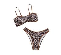 Generisch Bikini Push Up Damen,Bikini Mit Blumenmuster Verstellbares Triangel-Oberteil Und Hochgeschnittenes HöSchen Perfekt FüR Den Sommerstrand