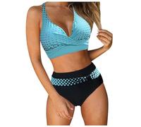 Generisch Bikinis für Damen rot Badeanzug schwarz Sport Set lang Tankini Oberteil einzeln bauchweg badeanzuüge mit Bein Bikini große Oberweite sexy größe 50 mädchen 152 Hose high Waist Strandmode