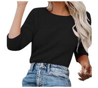 Generisch Black W ngebote Damen Wintermantel Lang Warm, Sale Pullover Damen Winter Fleece Flauschig Pulli Fleecepullover Lang Weich Langarmshirt Warm Sweatshirt Fleecepulli Plüsch Tops Oberteile