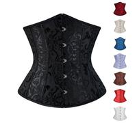 Generisch Blaues Korsett, Black Corset Dress, Corsage Bauchweg Unterbrust Korsett Body Shaper Corset Bauch Weg Mittelalter Korsagen Bustiers Breiter Gürtel Mieder Für Kleider