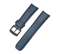 Generisch Blaues Lederarmband, kompatibel mit Citizen Blue Angels Series Arc Curved 22 mm 23, Rindslederarmband, Blancpain Fifty Fathoms(Royal blue blue02,22mm)