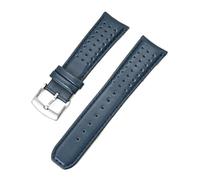 Generisch Blaues Lederarmband, kompatibel mit Citizen Blue Angels Series Arc Curved 22 mm 23, Rindslederarmband, Blancpain Fifty Fathoms(Royal blue blue01,23mm)