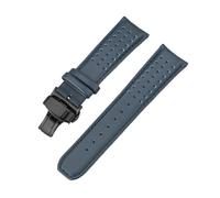 Generisch Blaues Lederarmband, kompatibel mit Citizen Blue Angels Series Arc Curved 22 mm 23, Rindslederarmband, Blancpain Fifty Fathoms(Royal blue blue04,22mm)