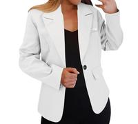 Generisch Blazer Damen Schwarz, Kostüme & Blazer Für Damen, Sommerblazer Sportlich Anzug Festlich Elegant Sommerjacke Leicht Sakko Sommer Open Front Business Jacke, Reise Must Have