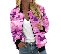 Generisch Blitzangebote Fleecejacke Damen Herbstjacke Mit Stern-/Schleifenmotiv, Langärmelig, Durchgehender Reißverschluss, Modisches Weiches Oberteil Winterreitmantel Damenjacken Sale Winter