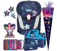 Generisch BLUE STAR - Elfe - SCOUT SUNNY II mit Funny Snaps® Schulranzen-Set 6tlg. mit SPORTTASCHE - SCHULTÜTE- Puppe GRATIS