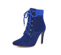 Generisch Bottines Femme À Bout Pointu Avec Détails Brillants Et Lacets Élégants