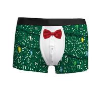 Generisch Boxershorts Herren Herren Weihnachts Digital 3D Druck, atmungsaktiv, bequem modisch, mit Taillen Boyshort Unterwäsche (Army Green, XL)