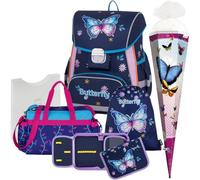 Generisch Butterfly - Schmetterling - Oxy Bag PREMIUM ONE Schulranzen-Set (6 teilig mit Sporttasche und Schultüte)