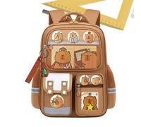 Generisch Capybara Backpack - 16 Inch Laptop Travel School Bag for Girls, Boys with Comfortable Straps, Lightweight Bookbag for Students, Outdoor Camping, Casual Daily Use, Fun Animal Print