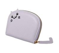 Generisch Card Holder, Cat Wallet, PU Leather Mini Purse 3.94x0.98x3.54 inches, Secure Zippered Pocket, Cute Organizer Case, Stylish Storage Accessory for, Compact ID Cash Keeper